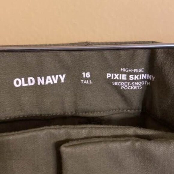 Old Navy Olive Green Pixie Pants - Picture 2 of 2